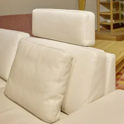 Brühl Ecksofas|3-Sitzer-Sofas|Ecksofa Alba Leder Volume 5622 44 Weiß Mit Kopfstütze