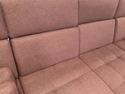Poco Ecksofas|Ecksofa Alicante Stoff Portofino Bordeaux Rot Füße Metall Chrom Mit Schlaffunktion Und Nierenkissen