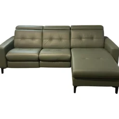 Stressless Ecksofas|Ecksofa Anna Leder Batick Thymian Grün mit Verstellfunktionen