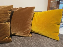 Brühl Ecksofas|Ecksofa Aoyama Stoff 4401 0205 Grau Gestell Metall Schwarz Pulverbeschichtet Inklusive Hocker Und 5 Kissen