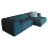 Montis Ecksofas|Ecksofa Aztec 2,5-Sitzer Stoff Kvadrat Mosaic 972 Blaugrün