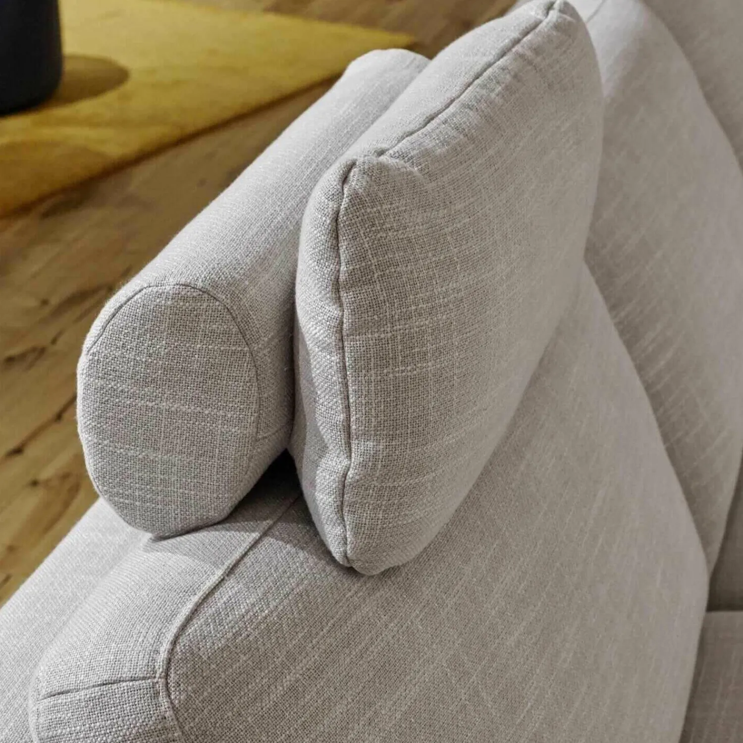 Activineo Ecksofas|Ecksofa Barcley Stoff City 4 Grau Füße Schwarz Mit Relaxfunktion