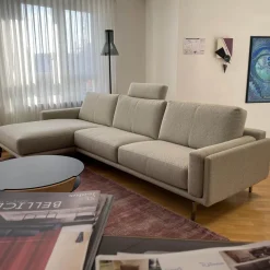 Leolux Ecksofas|Ecksofa Bellice Stoff Apollo Star 26931 Grau