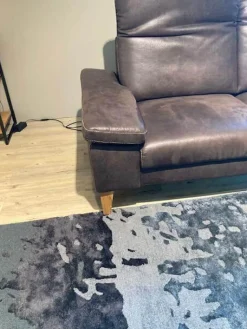 Activineo Ecksofas|Ecksofa Benson Stoff Relax 123 Espresso Braun Füße Braun Geölt