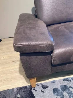 Activineo Ecksofas|Ecksofa Benson Stoff Relax 123 Espresso Braun Füße Braun Geölt