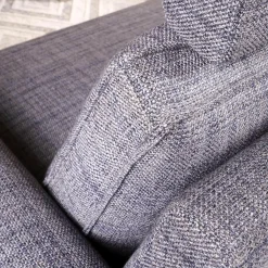 Puhlmann Ecksofas|Ecksofa Bern Stoff Sunnyboy CH3031 Grau 096 Füße Metall Diamond Schwarz Matt