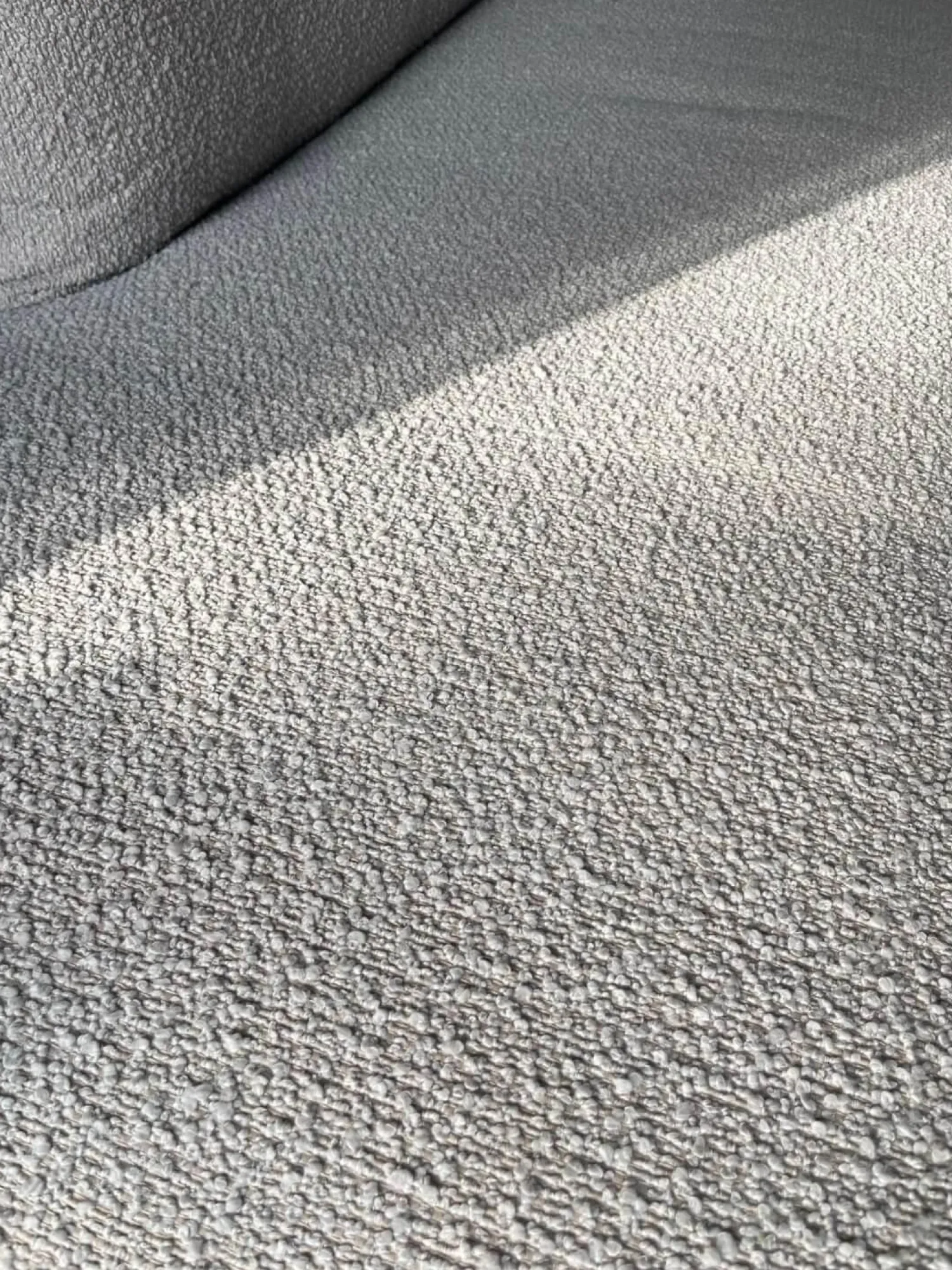 Violetta Ecksofas|Ecksofa Boxspring Stoff 30 Universe 019 Greige Grau mit 4 Rückenkissen