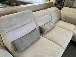 Sit & More Ecksofas|Ecksofa Breda Cord Stoff Rebbit Silver Silber Füße Schwarz Matt Inklusive Verstellungen Und Nierenkissen