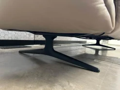 Walter Knoll Ecksofas|Ecksofa Bundle 630 Leder Rodeo Soft 1417 Pebble Grau Beige Gestell Schwarz Matt Pulverbeschichtet