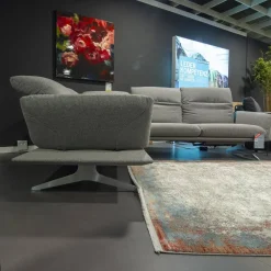 Koinor Ecksofas|Ecksofa Calmo Stoff 13 Educa 93 Sitz Polyschaum M-Kufe Nickel Satiniert