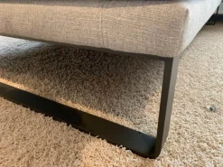 Rolf Benz Ecksofas|Ecksofa Cara 2020 Stoff 14.162 Steingrau Ablage Eiche Furniert Kufe Stahl Umbragrau