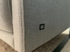 Rolf Benz Ecksofas|Ecksofa Cara 2020 Stoff 14.162 Steingrau Ablage Eiche Furniert Kufe Stahl Umbragrau