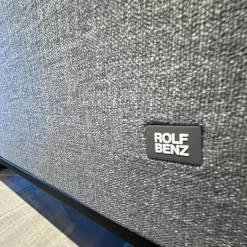 Rolf Benz Ecksofas|Ecksofa Cara Stoff 14.164 Mittel Eisengrau Stoff 22.202 Hell Staubgrau Füße Schwarz