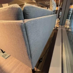 Rolf Benz Ecksofas|Ecksofa Cara Stoff 14.164 Mittel Eisengrau Stoff 22.202 Hell Staubgrau Füße Schwarz