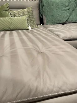 Cierre Ecksofas|Ecksofa Carlton B Leder Windsor 12 Grigio Scruo Grau Füße Matt Anthrazit