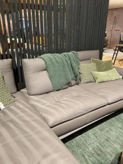Cierre Ecksofas|Ecksofa Carlton B Leder Windsor 12 Grigio Scruo Grau Füße Matt Anthrazit
