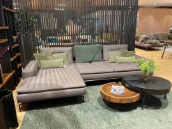 Cierre Ecksofas|Ecksofa Carlton B Leder Windsor 12 Grigio Scruo Grau Füße Matt Anthrazit