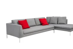 B&B Italia Ecksofas|Ecksofa Charles Large Stoff Cat A 2816251 Astro Grau Mit 9 Kissen