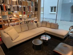 B&B Italia Ecksofas|Ecksofa Charles Large Stoff Cat A 2816251 Astro Grau Mit 9 Kissen