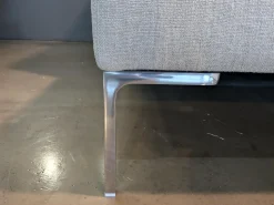 B&B Italia Ecksofas|Ecksofa Charles Stoff Lodi Natur Creme Füße Chrom mit 8 Kissen