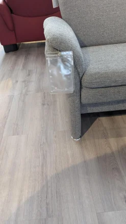 Arco Ecksofas|Ecksofa Chronos Stoff Medusa Rauchblau Grau Blau Metallfuß M01 Poliert Armlehne Klappbar Inklusive Kopfstütze