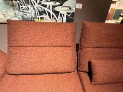 Koinor Ecksofas|Ecksofa Ciao Bezug 16 Luando Rostbraun Rot Kupfer Braun Füße Metall Schwarz Pulverbeschichtet Mit Verstellungen Inklusive 2 Nierenkissen