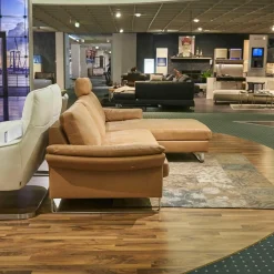 Erpo Ecksofas|Ecksofa CL 960 Leder 390.850 Tabac Braun Kufe HG