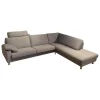Erpo Ecksofas|Ecksofa Classics CL500 Stoff 18 2022.80 Grau mit Kopfstütze