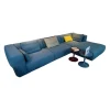 Prostoria Ecksofas|Ecksofa Cloud Kvadrat Hallingdal 65 890 Petrol Blau mit 4 Kissen