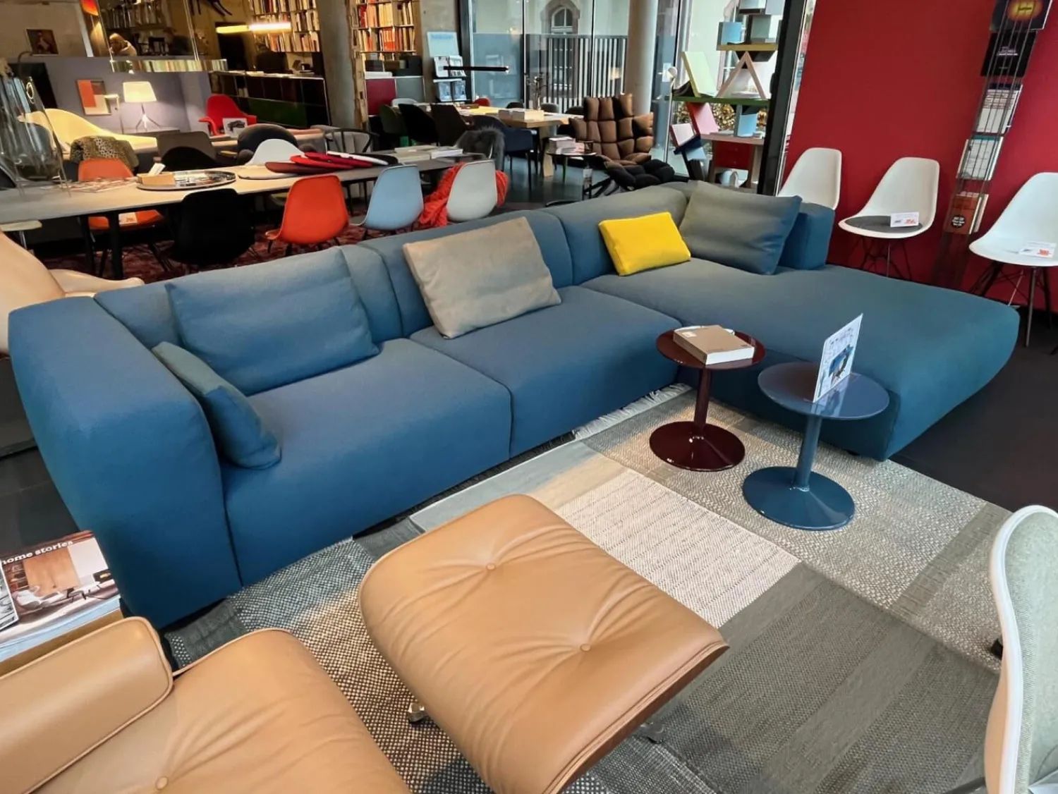 Prostoria Ecksofas|Ecksofa Cloud Kvadrat Hallingdal 65 890 Petrol Blau mit 4 Kissen