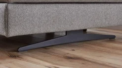 himolla Ecksofas|Ecksofa Comfortmaster Spektra 1487 Stoff Loop 02 Jet Hellgrau Metallkufe Anthrazit Motorisch Verstellbar