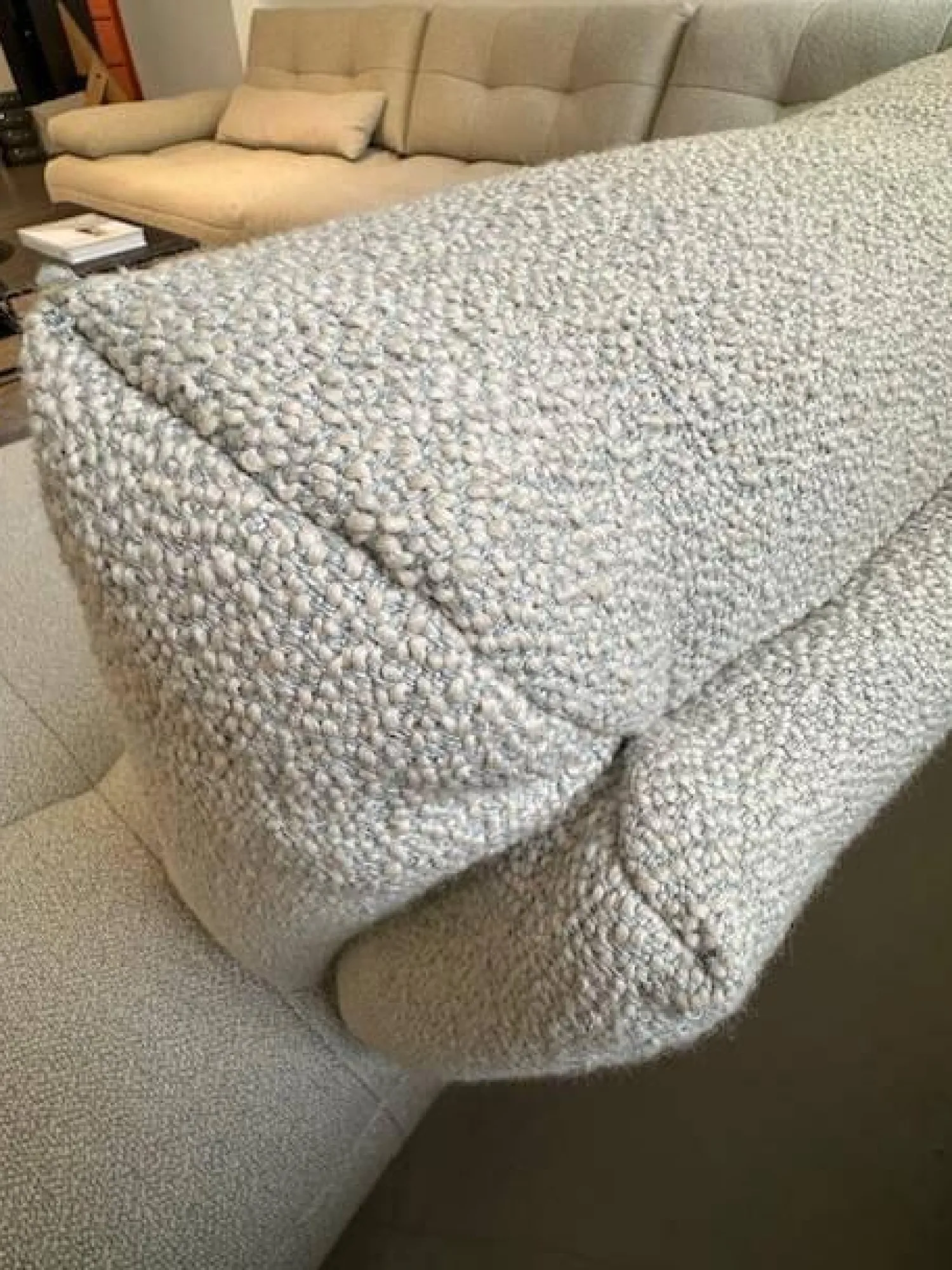 Contur Ecksofas|Ecksofa Comodo Stoff Crumble Silky 61 Beige Metallfuß Anthrazit Pulverbeschichtet Inklusive Kissen