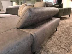 Steinpol Ecksofas|Ecksofa Concerto Stoff Bullus Anthrazit Füße Chrom Schwarz Inklusive Kissen