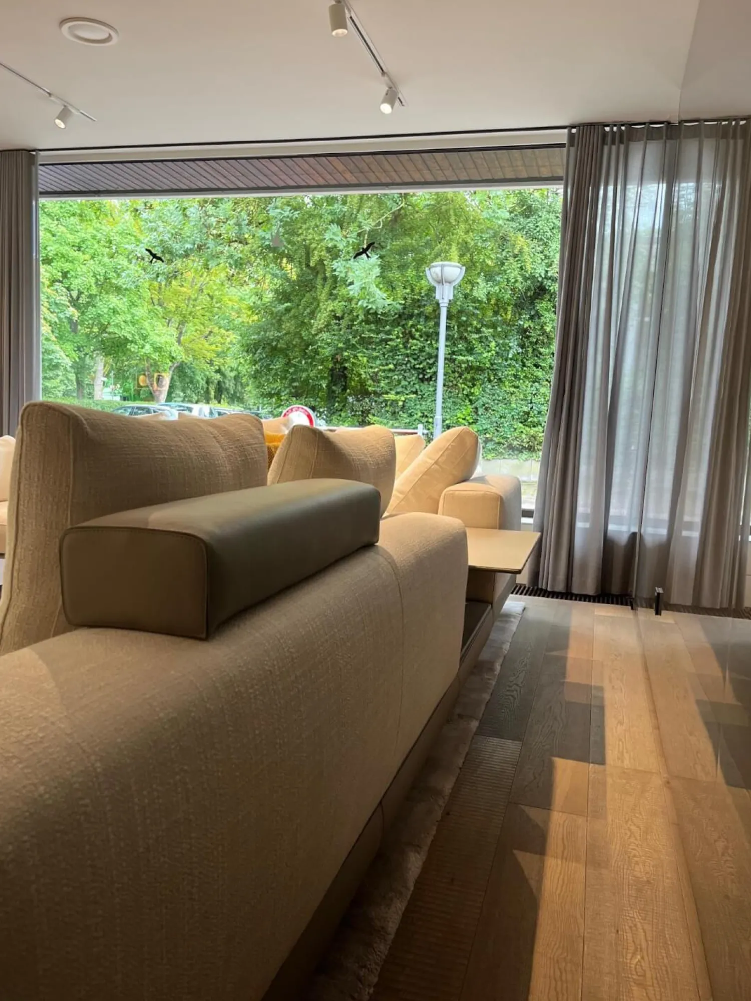 Minotti Ecksofas|Ecksofa Connery Stoff Bright 01 Bianco Cat. H Weiß