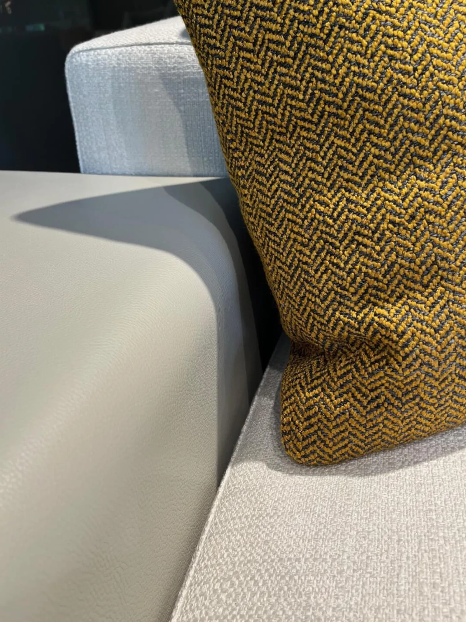 Minotti Ecksofas|Ecksofa Connery Stoff Bright 01 Bianco Cat. H Weiß