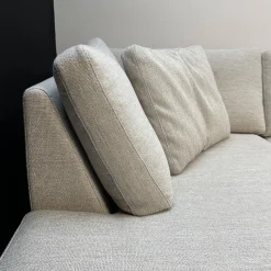 COR Ecksofas|Ecksofa Conseta Bezug Stoff 8081 Muschel Grau Schmalfüße Anthrazit inklusive Kopfstütze
