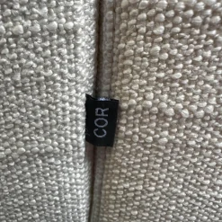 COR Ecksofas|Ecksofa Conseta Bodenfrei Stoff 7149 Weiß Schmalfüße F04 Feinstruktur Stahl Mit Filtgleiter