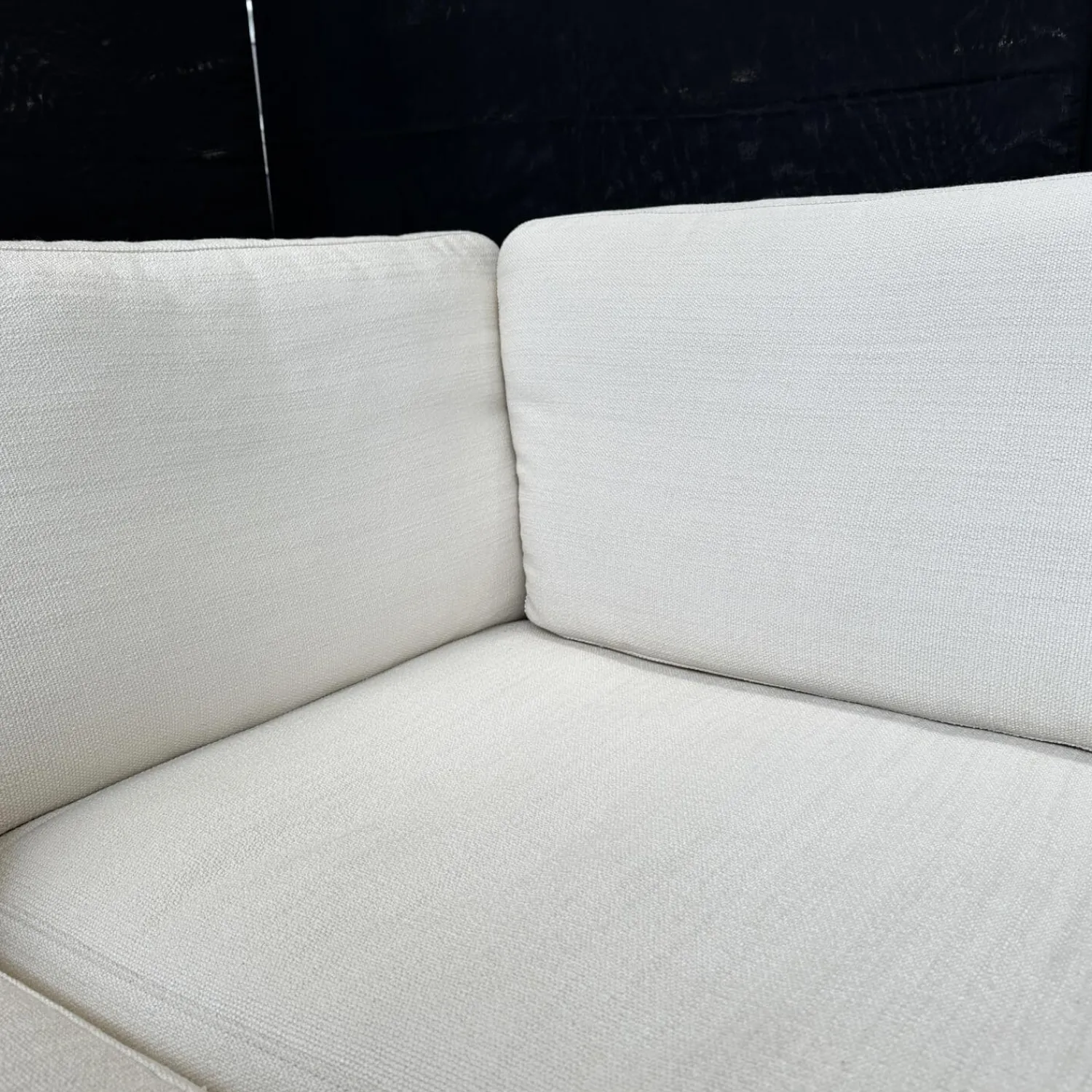 COR Ecksofas|Ecksofa Conseta Bodenfrei Stoff 7149 Weiß Schmalfüße F04 Feinstruktur Stahl Mit Filtgleiter