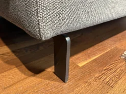 COR Ecksofas|Ecksofa Conseta Stoff 9131 Anthrazit mit Kissen und Kopfstütze