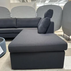 COR Ecksofas|Ecksofa Conseta Stoff 9168 Anthrazit Gestell Anthrazit Mit Stoff Bezogen Mit Kissen Und Kopfstütze