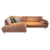 COR Ecksofas|Ecksofa Conseta Stoff 9121 Flamingo Rosa Schmalfuß Metall Lack 3012 Rosa Inklusive Kissen