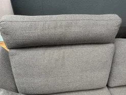 COR Ecksofas|Ecksofa Conseta Stoff 7146 Grau mit Kissen und Kopfstütze