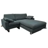 COR Ecksofas|Ecksofa Conseta Stoff 8195 Petrol Blau Gestell Metallkufen Schwarzbraun
