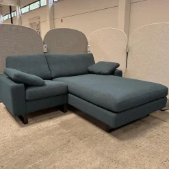 COR Ecksofas|Ecksofa Conseta Stoff 8195 Petrol Blau Gestell Metallkufen Schwarzbraun