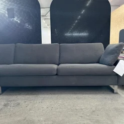 COR Ecksofas|Ecksofa Conseta Stoff 8078 Tabak Anthrazit Metallkufe F04 Stahl Feinstruktur Mit Kopfstütze