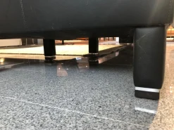 Gepade Ecksofas|Ecksofa Cosmo 100 Leder 18 8368 Schwarz Füße Smoked GP16 Mit Metalleinlage