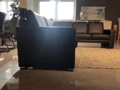 Gepade Ecksofas|Ecksofa Cosmo 100 Leder 18 8368 Schwarz Füße Smoked GP16 Mit Metalleinlage