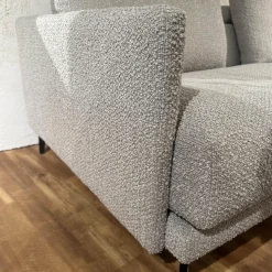 Contur Ecksofas|Ecksofa Cuneo 60 Bezug Stoff Verati Silvera 19 Greige Grau Metallfüße Schwarz Lackiert