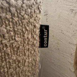 Contur Ecksofas|Ecksofa Cuneo 60 Bezug Stoff Verati Silvera 19 Greige Grau Metallfüße Schwarz Lackiert