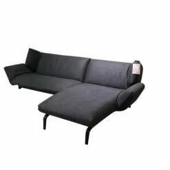 Leolux Ecksofas|Ecksofa Devon Stoff 23164 Fay Ocean Blau Füße Granit Grau Matt